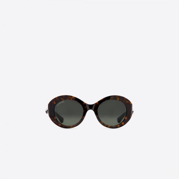 TWIST ROUND SUNGLASSES IN BEIGE