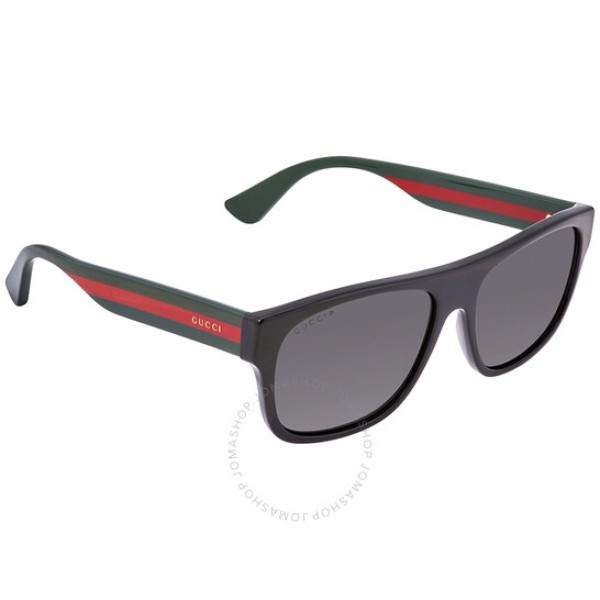 Polarized Grey Rectangular Men's Sunglasses