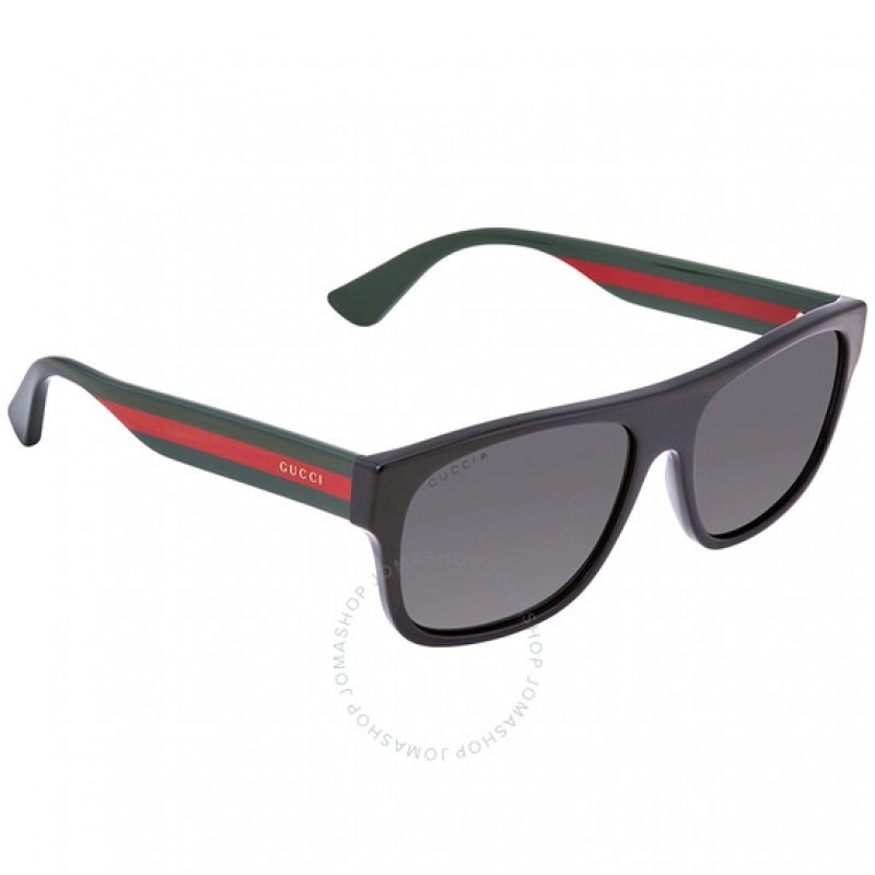 Polarized Grey Rectangular Men's Sunglasses